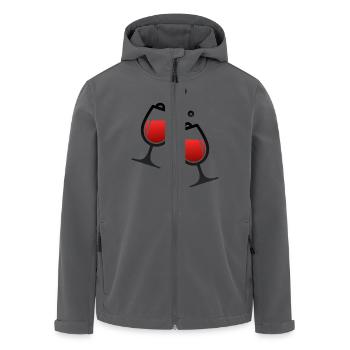 Zwei Weingläser - Recycelte Männer Softshell-Jacke von Stanley/Stella - Anthrazit - Vorne - AI Model Male 185 light (185cm)