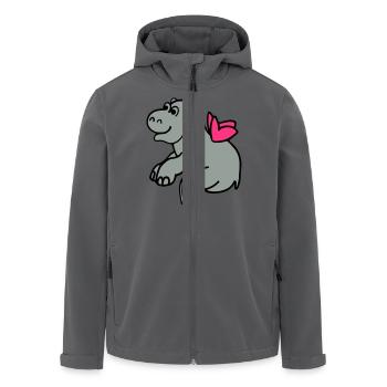 Fliegendes Nilpferd - Recycelte Männer Softshell-Jacke von Stanley/Stella - Anthrazit - Vorne - AI Model Male 185 light (185cm)