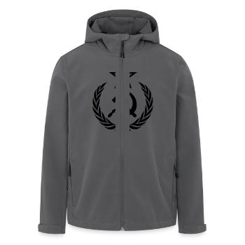 Hammer und Sichel im Ehrenkranz - Recycelte Männer Softshell-Jacke von Stanley/Stella - Anthrazit - Vorne - AI Model Male 185 light (185cm)