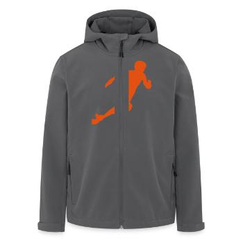 Rollen-Derby-Frauenschattenbild 3 - Recycelte Männer Softshell-Jacke von Stanley/Stella - Anthrazit - Vorne - AI Model Male 185 light (185cm)