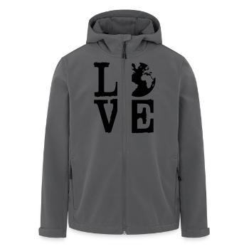 Love Earth - Recycelte Männer Softshell-Jacke von Stanley/Stella - Anthrazit - Vorne - AI Model Male 185 light (185cm)