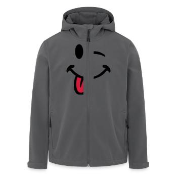 Smiley-Sprache zieht 7012 - Recycelte Männer Softshell-Jacke von Stanley/Stella - Anthrazit - Vorne - AI Model Male 185 light (185cm)