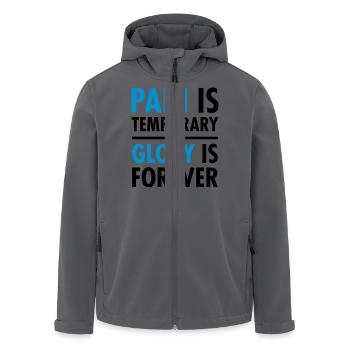 Pain Is Temporary - Glory Is Forever - Recycelte Männer Softshell-Jacke von Stanley/Stella - Anthrazit - Vorne - AI Model Male 185 light (185cm)