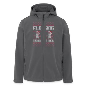 Flossing through the Snow Floss Einhorn Tanz Kind - Recycelte Männer Softshell-Jacke von Stanley/Stella - Anthrazit - Vorne - AI Model Male 185 light (185cm)