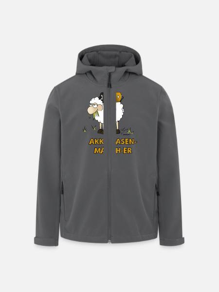 Akku-Rasen-Määäh-er - Recycelte Männer Softshell-Jacke von Stanley/Stella - Anthrazit