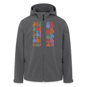 Senior 2023 Retro Blumen Abschlussfeier Geschenk - Recycelte Männer Softshell-Jacke von Stanley/Stella - Anthrazit - Vorne - AI Model Male 185 light (185cm)