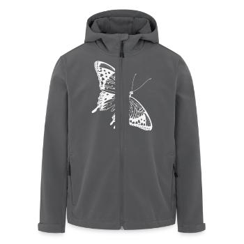 Ein Juwel der Natur: Erhellende Skizze eines Schmetterlings Schmetterling - Recycelte Männer Softshell-Jacke von Stanley/Stella - Anthrazit - Vorne - AI Model Male 185 light (185cm)