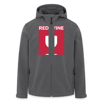 Geschenk für Rotwein,liebhaber - Recycelte Männer Softshell-Jacke von Stanley/Stella - Anthrazit - Vorne - AI Model Male 185 light (185cm)