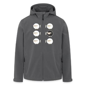 Schwarzes Schaf in einer Herde Lustig - Recycelte Männer Softshell-Jacke von Stanley/Stella - Anthrazit - Vorne - AI Model Male 185 light (185cm)