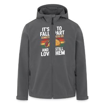 Selbstliebe und ein Lächeln - Recycelte Männer Softshell-Jacke von Stanley/Stella - Anthrazit - Vorne - AI Model Male 185 light (185cm)