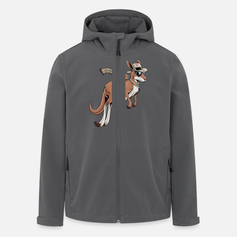 Kangourou élégant - Veste softshell homme en polyester recyclé Stanley/Stella - charbon