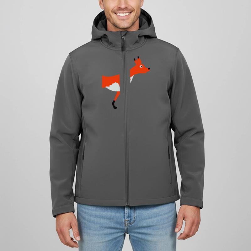 Half Fox Front Front Half Front Cool Men’s Recycled Softshell Jacket by Stanley/Stella