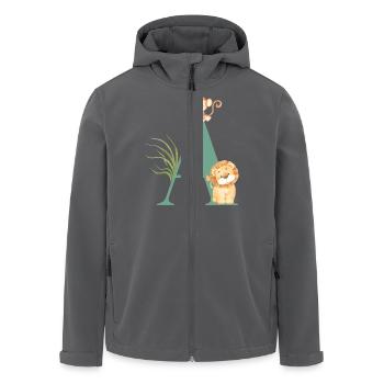 Brief an Green Jungle Animals - Recycelte Männer Softshell-Jacke von Stanley/Stella - Anthrazit - Vorne - AI Model Male 185 light (185cm)