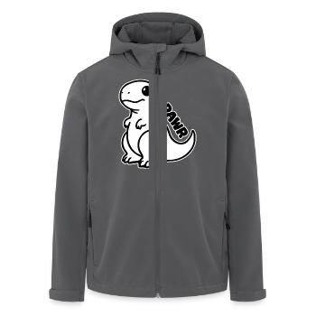 Niedlicher Dinosaurier - T-Rex Rawr Design - Recycelte Männer Softshell-Jacke von Stanley/Stella - Anthrazit - Vorne - AI Model Male 185 light (185cm)
