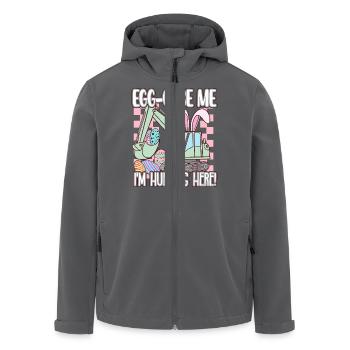 Egg cuse me Happy Easter - Recycelte Männer Softshell-Jacke von Stanley/Stella - Anthrazit - Vorne - AI Model Male 185 light (185cm)