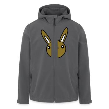 Hase Lustig Gesicht Grimasse Albern Ulkig Lächeln - Recycelte Männer Softshell-Jacke von Stanley/Stella - Anthrazit - Vorne - AI Model Male 185 light (185cm)