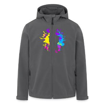 Langeoog Splash Wasserturm - Recycelte Männer Softshell-Jacke von Stanley/Stella - Anthrazit - Vorne - AI Model Male 185 light (185cm)