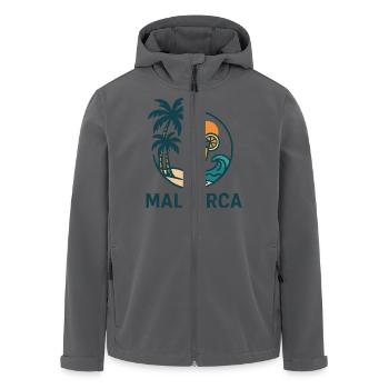 insel mallorca - Recycelte Männer Softshell-Jacke von Stanley/Stella - Anthrazit - Vorne - AI Model Male 185 light (185cm)