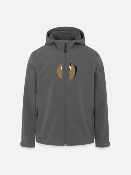 Pferd - Recycelte Männer Softshell-Jacke von Stanley/Stella - Anthrazit