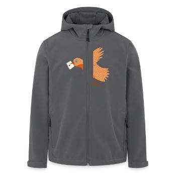 Vogel mit Brief - Recycelte Männer Softshell-Jacke von Stanley/Stella - Anthrazit - Vorne - AI Model Male 185 light (185cm)