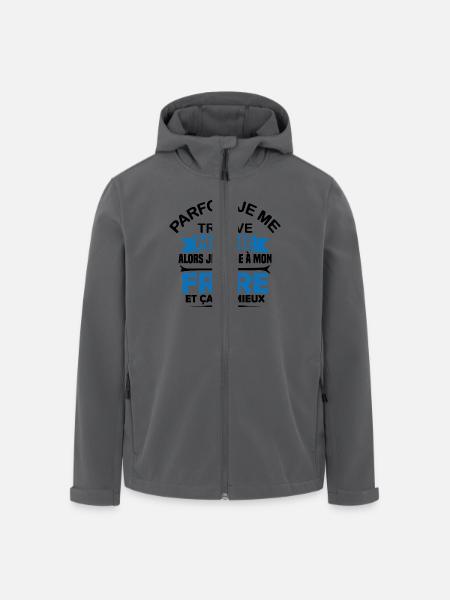 Parfois Je me trouve moche frère - Veste softshell homme en polyester recyclé Stanley/Stella - charbon