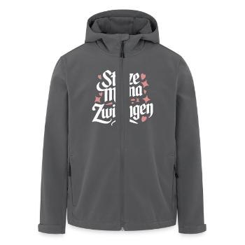 Zwillingsmama Zwillings Mutter Mama von Zwillingen - Recycelte Männer Softshell-Jacke von Stanley/Stella - Anthrazit - Vorne - AI Model Male 185 light (185cm)
