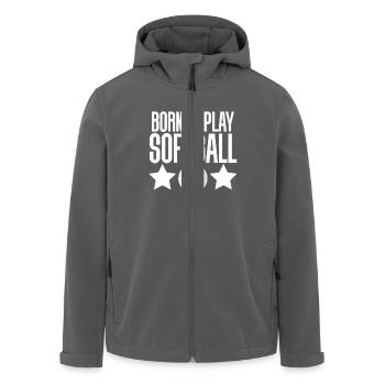 Softball - Recycelte Männer Softshell-Jacke von Stanley/Stella - Anthrazit - Vorne - AI Model Male 185 light (185cm)