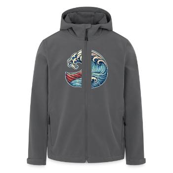 Welle - Recycelte Männer Softshell-Jacke von Stanley/Stella - Anthrazit - Vorne - AI Model Male 185 light (185cm)