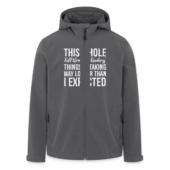 this whole kill them with kindness thing is taking - Recycelte Männer Softshell-Jacke von Stanley/Stella - Anthrazit - Vorne - AI Model Male 185 light (185cm)