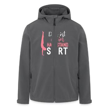 Handstand Zitat Gymnastik Turnerinnen Turnen - Recycelte Männer Softshell-Jacke von Stanley/Stella - Anthrazit - Vorne - AI Model Male 185 light (185cm)