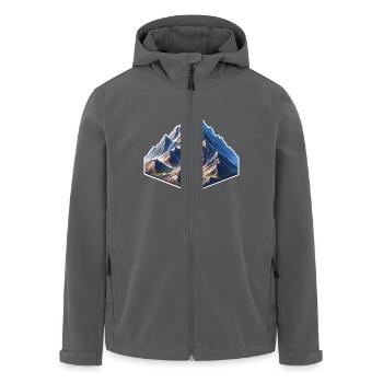 Berg - Recycelte Männer Softshell-Jacke von Stanley/Stella - Anthrazit - Vorne - AI Model Male 185 light (185cm)