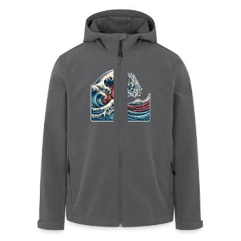 Welle - Recycelte Männer Softshell-Jacke von Stanley/Stella - Anthrazit - Vorne - AI Model Male 185 light (185cm)