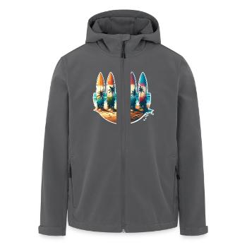 Surfen Surfer - Recycelte Männer Softshell-Jacke von Stanley/Stella - Anthrazit - Vorne - AI Model Male 185 light (185cm)