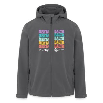 Mental Health Matters - Recycelte Männer Softshell-Jacke von Stanley/Stella - Anthrazit - Vorne - AI Model Male 185 light (185cm)
