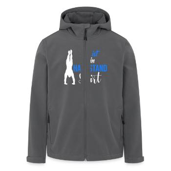 Handstand Zitat Gymnastik Turnerinnen Turnen - Recycelte Männer Softshell-Jacke von Stanley/Stella - Anthrazit - Vorne - AI Model Male 185 light (185cm)
