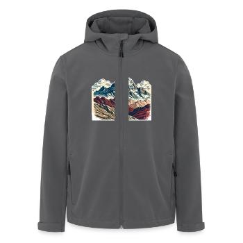 Berge - Recycelte Männer Softshell-Jacke von Stanley/Stella - Anthrazit - Vorne - AI Model Male 185 light (185cm)