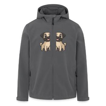 Kangal Hund Comic - Recycelte Männer Softshell-Jacke von Stanley/Stella - Anthrazit - Vorne - AI Model Male 185 light (185cm)