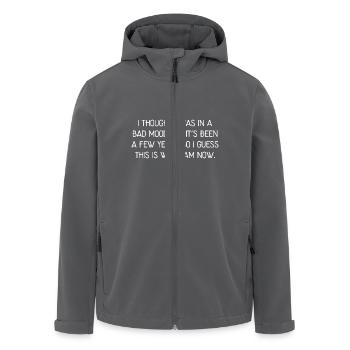 Ich dachte, ich wäre schlecht gelaunt komisches Shirt - Recycelte Männer Softshell-Jacke von Stanley/Stella - Anthrazit - Vorne - AI Model Male 185 light (185cm)