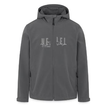 Neapel Skyline - Recycelte Männer Softshell-Jacke von Stanley/Stella - Anthrazit - Vorne - AI Model Male 185 light (185cm)