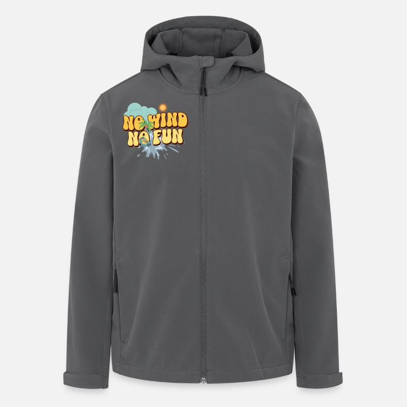 No Wind No Fun - Men’s Recycled Softshell Jacket by Stanley/Stella - anthracite