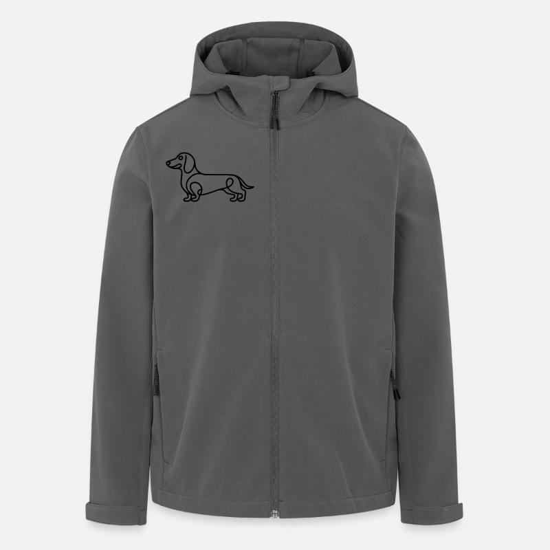 Dackel - Recycelte Männer Softshell-Jacke von Stanley/Stella - Anthrazit