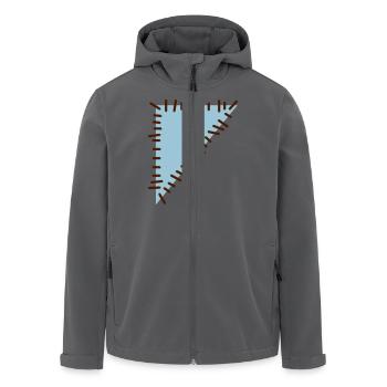 flicken3 - Recycelte Männer Softshell-Jacke von Stanley/Stella - Anthrazit - Vorne - AI Model Male 185 light (185cm)