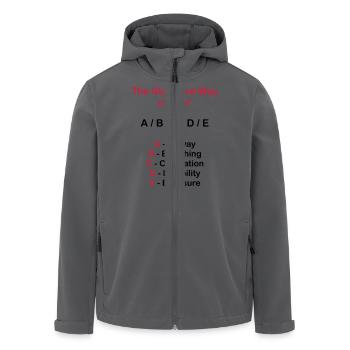 Rettungsdienst ABC Schema - Recycelte Männer Softshell-Jacke von Stanley/Stella - Anthrazit - Vorne - AI Model Male 185 light (185cm)