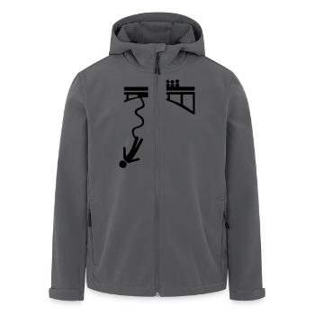 Bungee jumping - Recycelte Männer Softshell-Jacke von Stanley/Stella - Anthrazit - Vorne - AI Model Male 185 light (185cm)