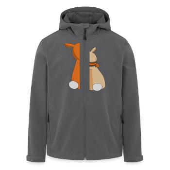 Hasen-Freundschaft - Recycelte Männer Softshell-Jacke von Stanley/Stella - Anthrazit - Vorne - AI Model Male 185 light (185cm)