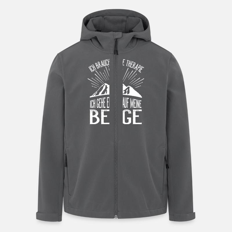 Berge Therapie - Recycelte Männer Softshell-Jacke von Stanley/Stella - Anthrazit