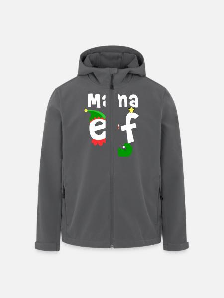 Mama Elf Christmas - Recycelte Männer Softshell-Jacke von Stanley/Stella - Anthrazit