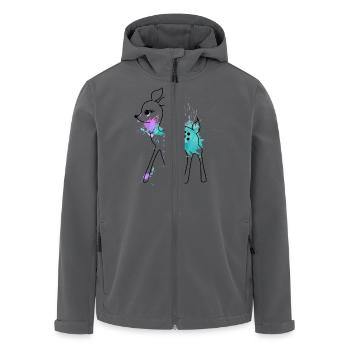 Reh-aquarell - Recycelte Männer Softshell-Jacke von Stanley/Stella - Anthrazit - Vorne - AI Model Male 185 light (185cm)