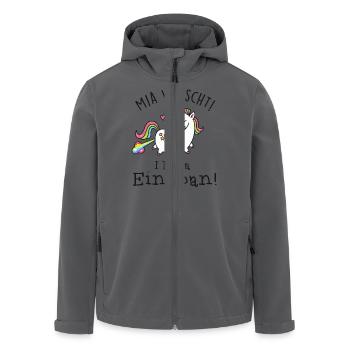 Mia wurscht! I bin a Einhoan! - Recycelte Männer Softshell-Jacke von Stanley/Stella - Anthrazit - Vorne - AI Model Male 185 light (185cm)