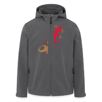 Zwei Geckos 2c - Recycelte Männer Softshell-Jacke von Stanley/Stella - Anthrazit - Vorne - AI Model Male 185 light (185cm)